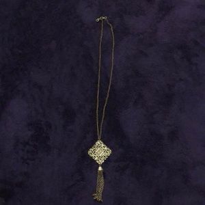 Gold statement necklace